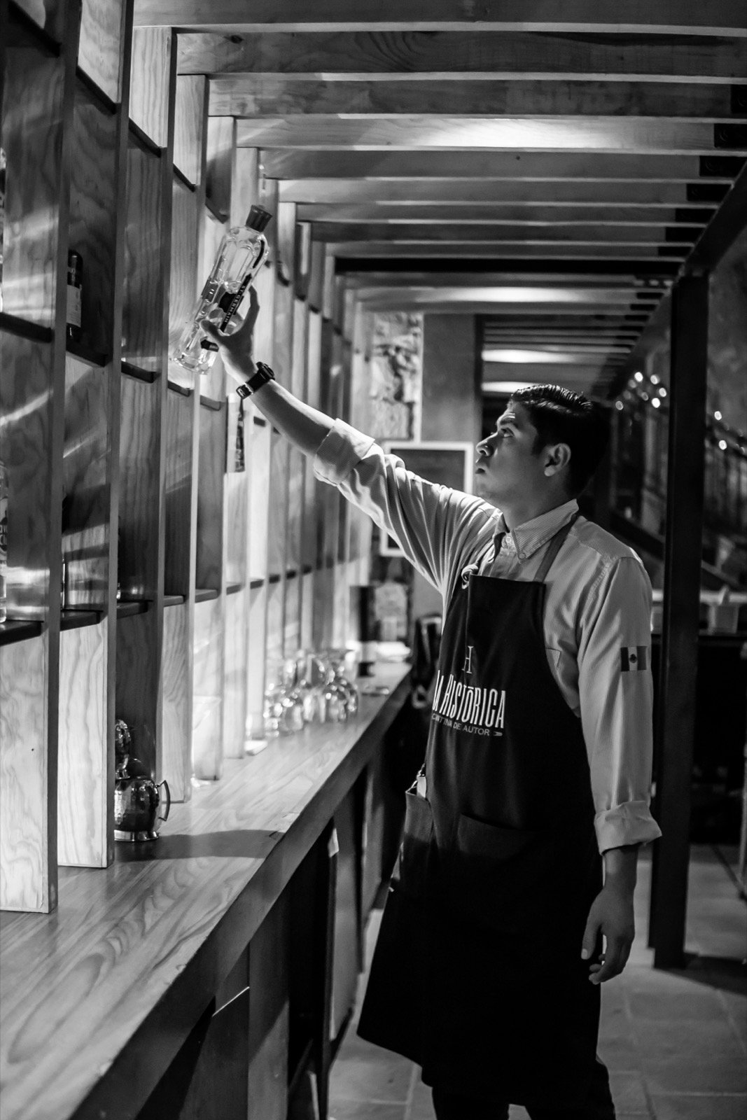 Behind the bar